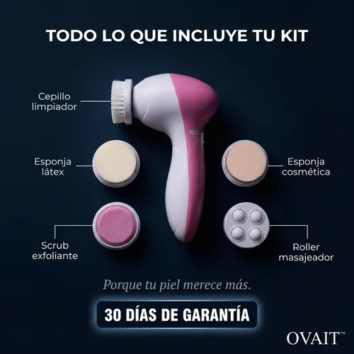 Cepillo Limpiador Facial Electrico 5 Cabezales Exfoliante