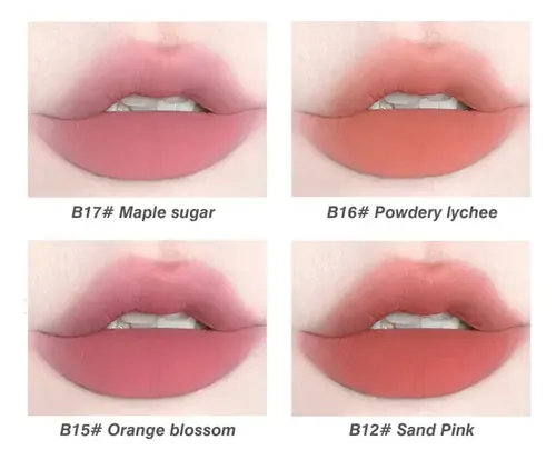 Mini Labial Liquido Mate Efecto Terciopelo Kawaii By Mansly Color Rosa B17