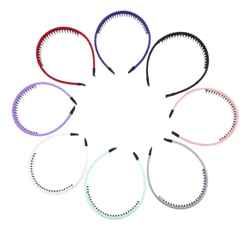 8pcs Stylish Teeth Comb Hair Hoop Hair Accessories For Girls Mixed