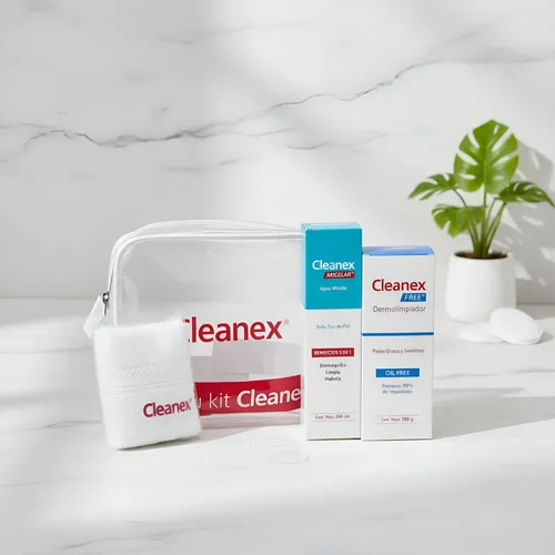Cleanex Kit Doble Limpieza Dermolimpiador + Agua Micelar