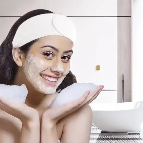 6 Diademas De Microfibra Blanca For El Pelo, Cinta De Prote