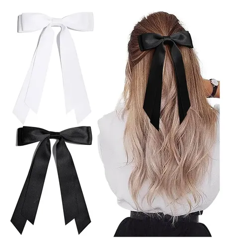 2 Pinzas Para El Pelo Con Cinta De Raso