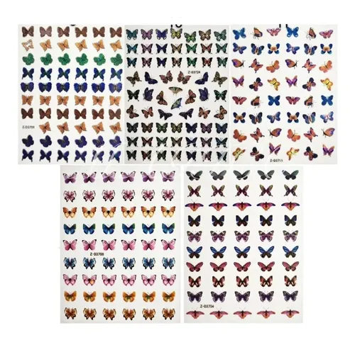 Stickers De Mariposas Decoración Uñas Plancha Tatoo