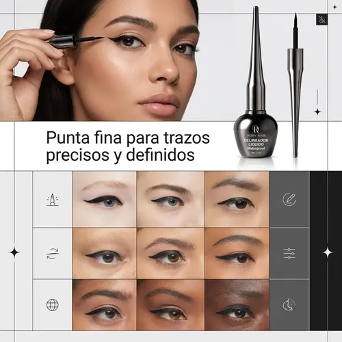 Debby Rose Delineador Líquido Negro Impermeable 5ml