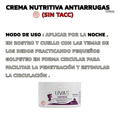 Crema Nutritiva Antiarrugas 120ml