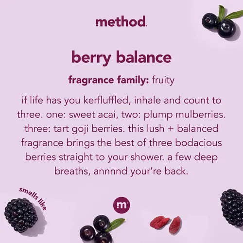 Método De Lavado Corporal Berry Balance, 532 Ml, Sin Paraben