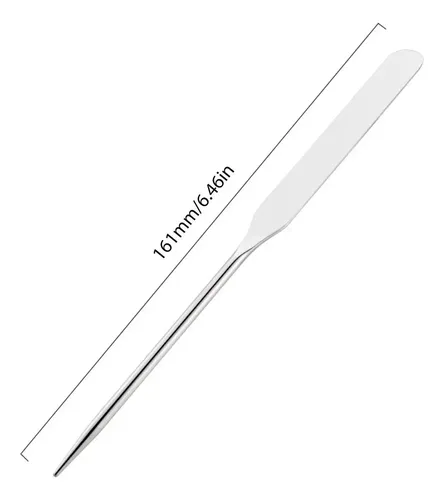 Paleta De Mezcla De Maquillaje De Acero Inoxidable Con Espát