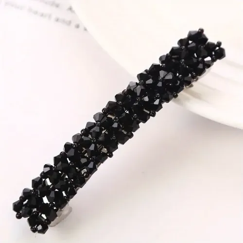 Pinza Resorte Pelo Artesanal Con Brillantes Xcdh