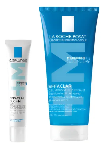 La Roche Posay Effaclar Gel X200m + Effaclar Dúo Rutina Acné Grasa Día/noche