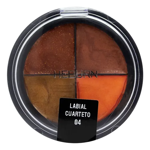 Heburn Labial Cuarteto Acabado Cremoso Color 04 Larga Duración Paleta