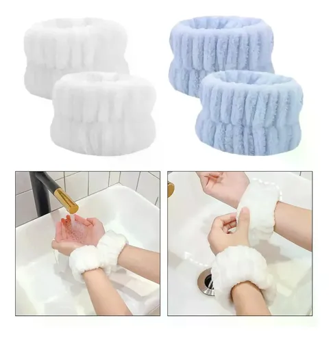 Toalla Absorbente Para Lavarse La Cara Blanco Color Azul &ug