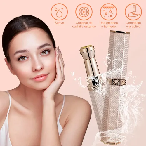 M260729 Depiladora Facial Eléctrica Portátil Con Luz
