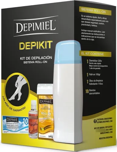 Depiladora Roll On + Cartucho + Bandas + Oleo Depimiel