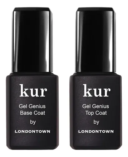Set De Base Y Top Coat Gel Para Uñas Londontown