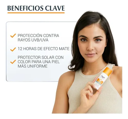 Eucerin Sun Fps50 Oil Control Tinted Toque Seco Medio