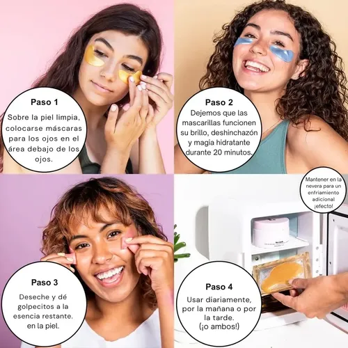 Mascarilla Ojeras Parche Ojos Hidrogel Acido Hialuronico 96u