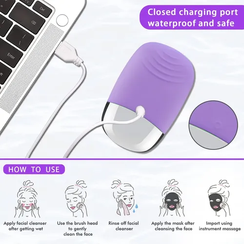 Cepillo Facial Eléctrico 3 En 1 Masajeador Vibratorio Ipx7