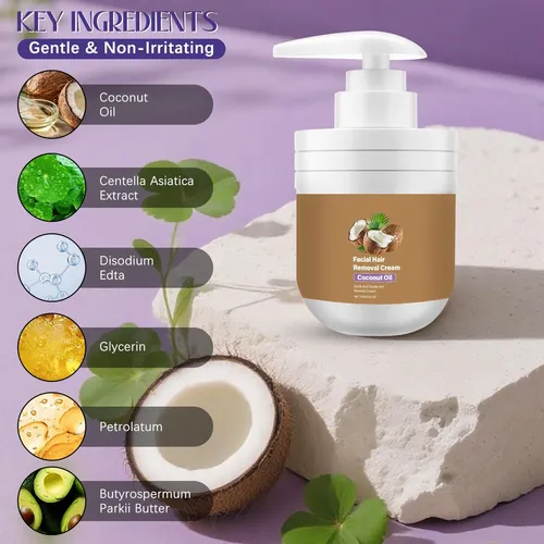 Crema Depilatoria Facial Con Aceite De Coco 2×120 G