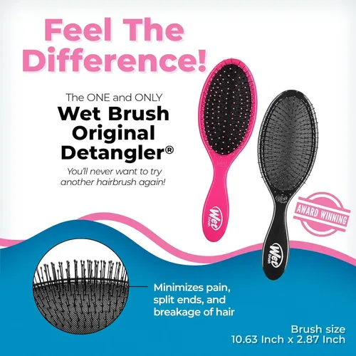 Peines Para Cabello Wet Brush Desenredantes, Rosa Y Negro
