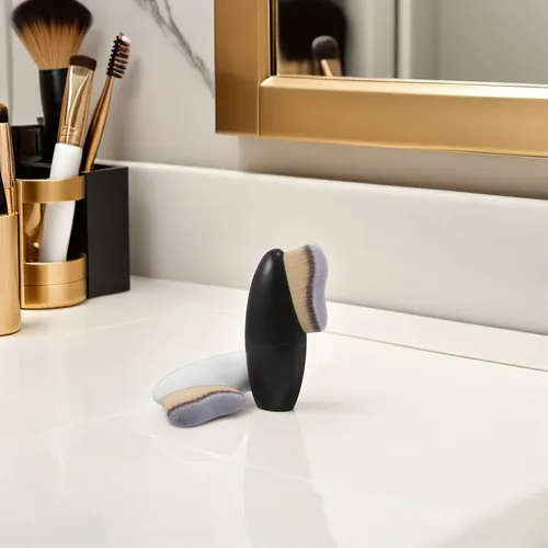 Brocha Para Base De Maquillaje, 2 Unidades, Para Líquidos Y