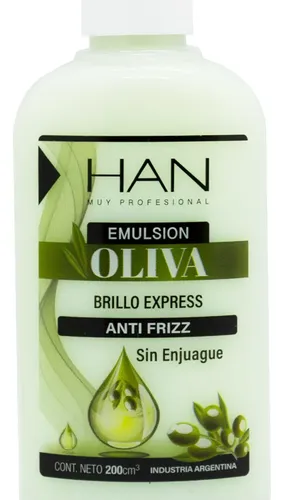 Han Oliva Emulsion Crema Para Peinar Brillo Antifrizz Pelo