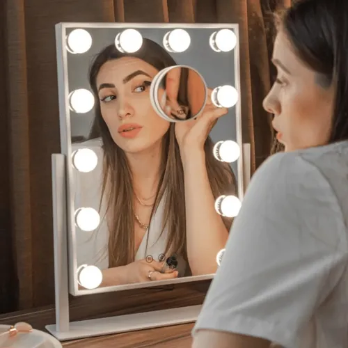 Kit 10 Focos Led Luz Espejo Usb Maquillaje Estilo Hollywood