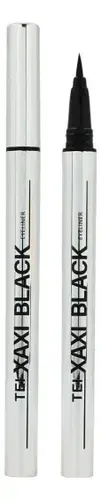 Delineador En Fibra Waterproof Xaxi Black Tei Negro Mate