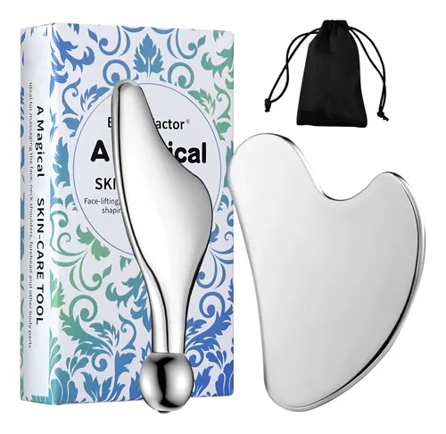 Herramientas Faciales Gua Sha Beautyfactor De Acero Inoxidab