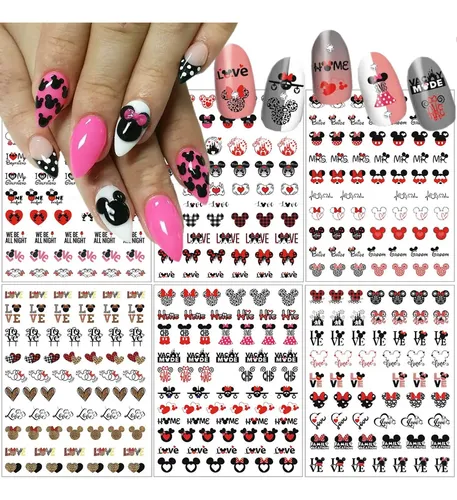 Lindo Nail Art Pegatinas Y Calcomanías – Valentín Corazón De