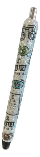 Pluma Glitter Para Ojos Profesional Color Plateado