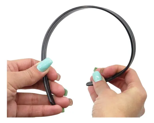 50 U. Vinchas Plasticas Negras Lisas Para Forrar 1cm Fabrica