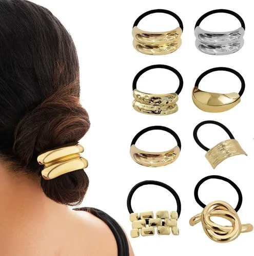 As Piezes For El Pelo De Metal Retro For Mujer 8 Pcs Xz