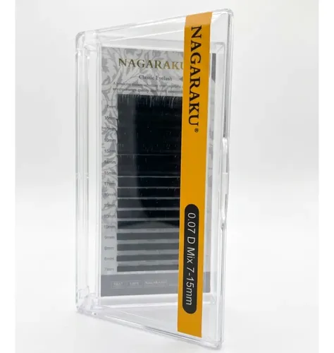 Kit Nagaraku Extensiones De Pestañas Clásicas Curva D Mix 7 Al 15 Mm Grosor 0.07 0.10 0.12 0.15 0.20