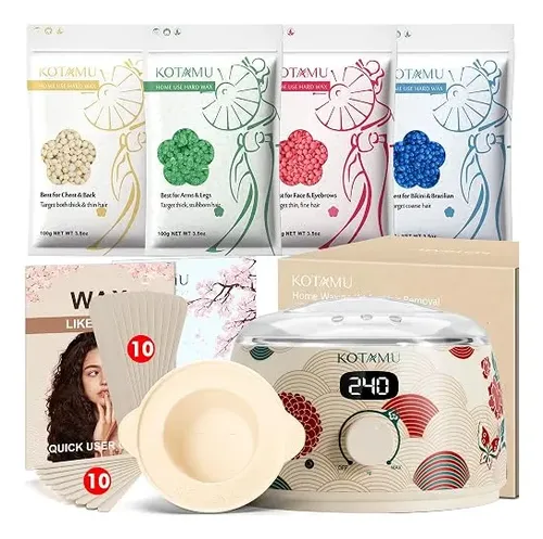 Polvo Depilatorio Kotamu Bead Wax Kit Depilacion Facial Lucum