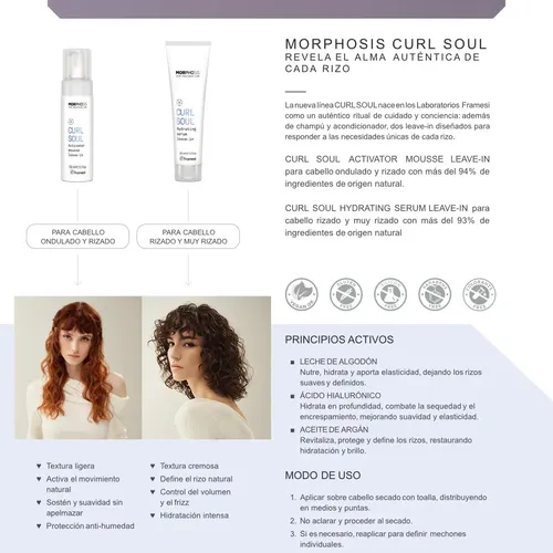Framesi Morphosis Serum Leave In Curl Soul Rulos 150ml