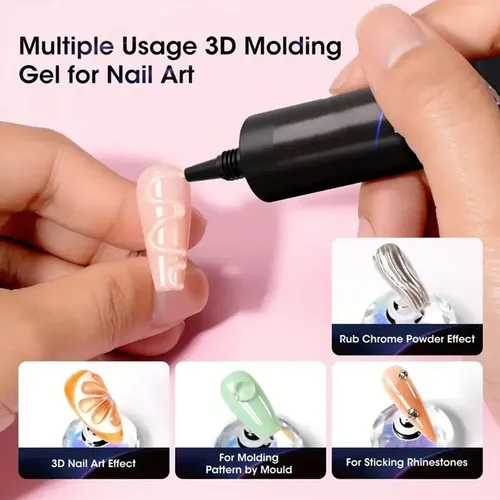 Gel Modelador 3d Para Nail Art, 15 Ml Gel Ondulado De Agua