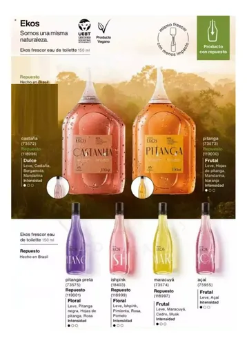 Repuest Frescor Maracuya Eau De Toilette Ekos Natura Vegano
