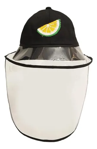 Gorra De Béisbol Protectora Antisaliva Con Funda Negro-l