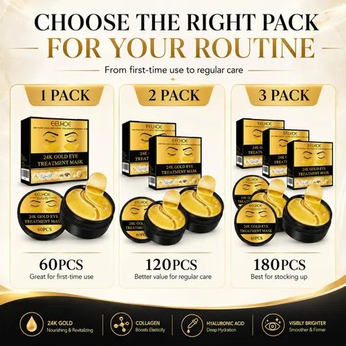 Parches De Oro Para Ojos Ojeras Mascarilla 120 Pzas