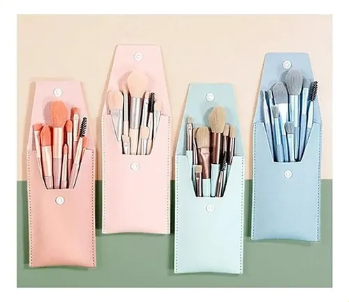 Q* Set Y Brochas Maquillaje 8 Piezas Profesional Estuche