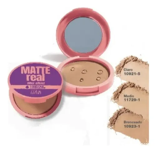 Color Trend Matte Real Polvo Compacto A Prueba De Agua 8g