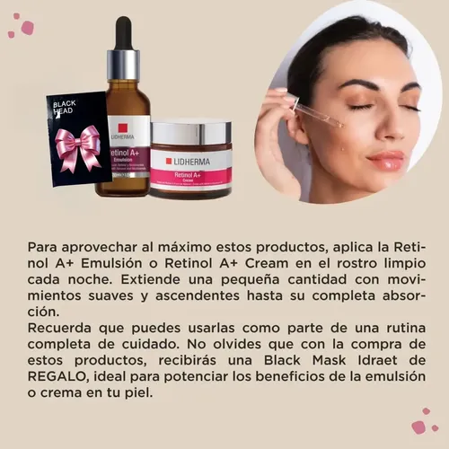 Skincare Facial Kit Retinol Lidherma Antiarrugas Antiedad