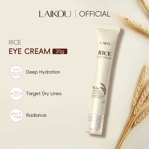 Crema Contorno De Ojos Laikou Rice 20g Con Masajeador Normal Día/noche