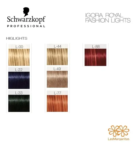 Tintura Igora Royal Fashion Lights X60g Schwarzkopf Tono L77