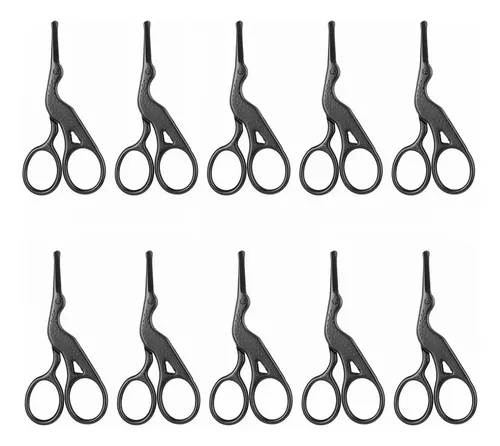 10×tijeras Negras Acero Inoxidable For Nariz, Cejas Honyin