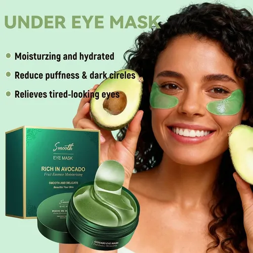 Parches De Ojos Aguacate Eakroo 60 Ud Hidratantes Para