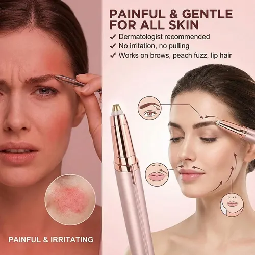 Depiladora Eléctrica Cejas Recargable Sin Dolor Mujer