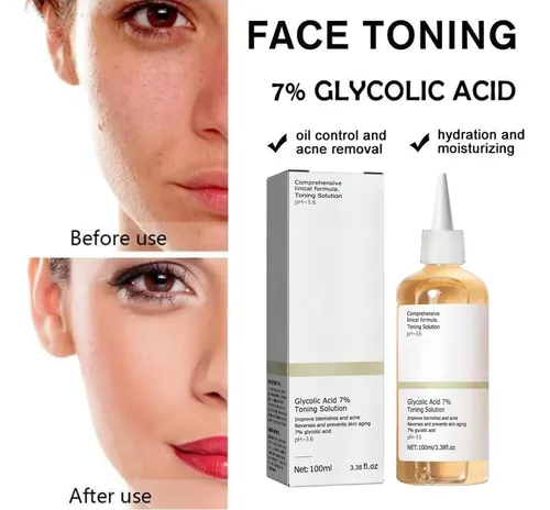 P/j Tónico Facial Ácido Glicólico 7% Exfoliante 100ml Todo