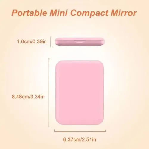 Espejo De Maquillaje Portátil Plegable Con Luz Led 8 Leds