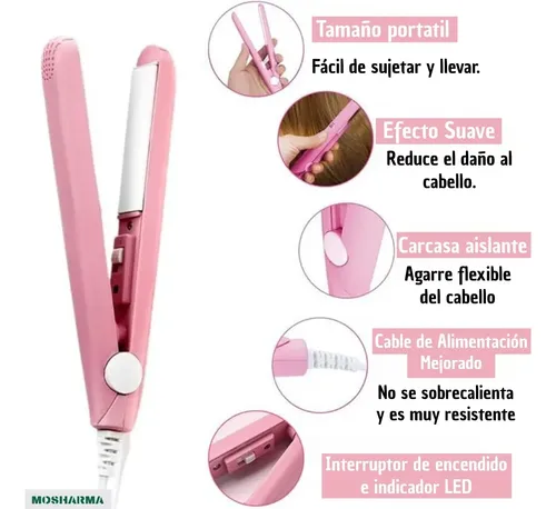 Planchita de pelo mini MOSHARMA Planchas de pelo Mini plancha portátil colores surtidos